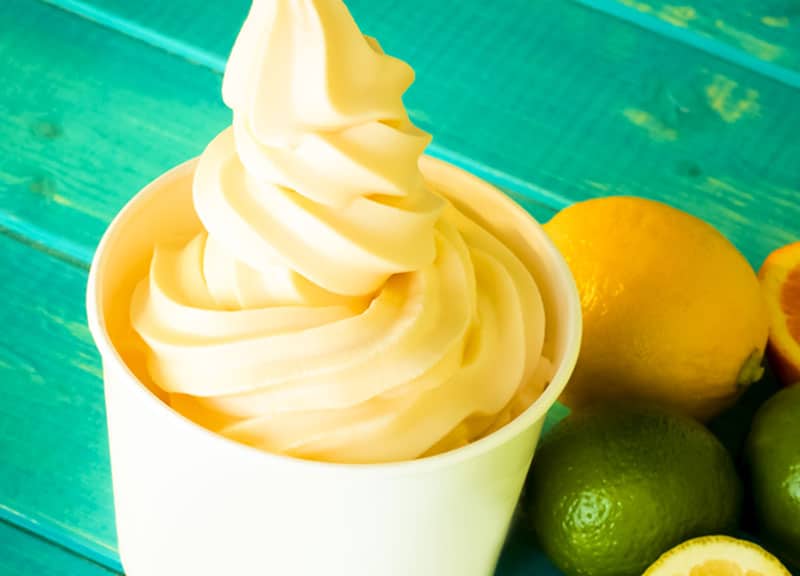 frozen yogurt with limes and lemons