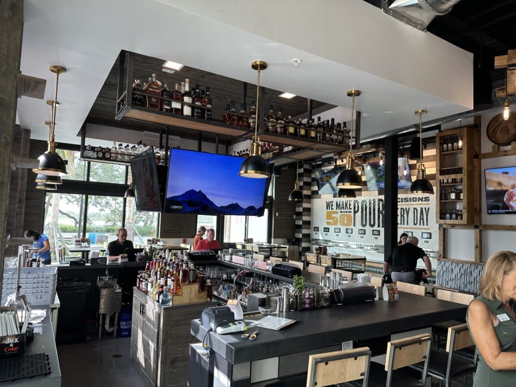 Interior bar of Oak & Stone in Downtown Wellen, Wellen Park Florida