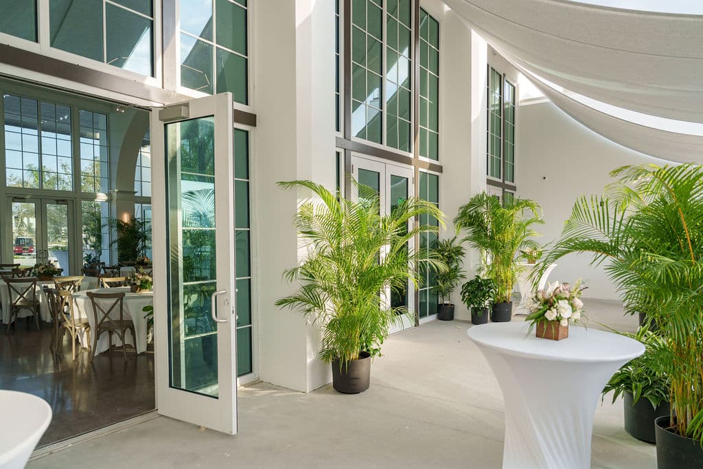 Outdoor patio at Solis Hall, a Venice venue offering private event spaces to rent