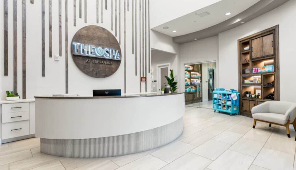 A resort style spa club called 'The Spa' at the Esplanade community at Wellen Park